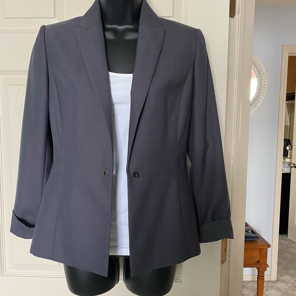 Calvin Klein Office 2P Neutral Semi Fit Blazer  Luxury Career